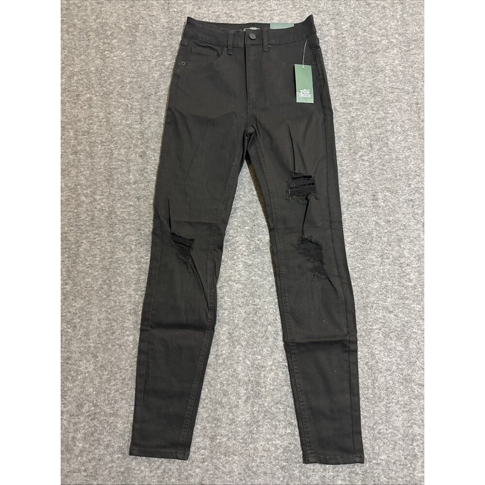 Wild Fable Women's Pants Highest Rise Skinny Jeans Denim Black Size 00